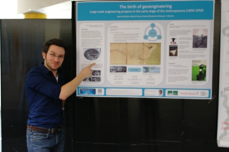 Martin presents his prize-winning research poster at ESEH. Photograph: Susanne Darabas.